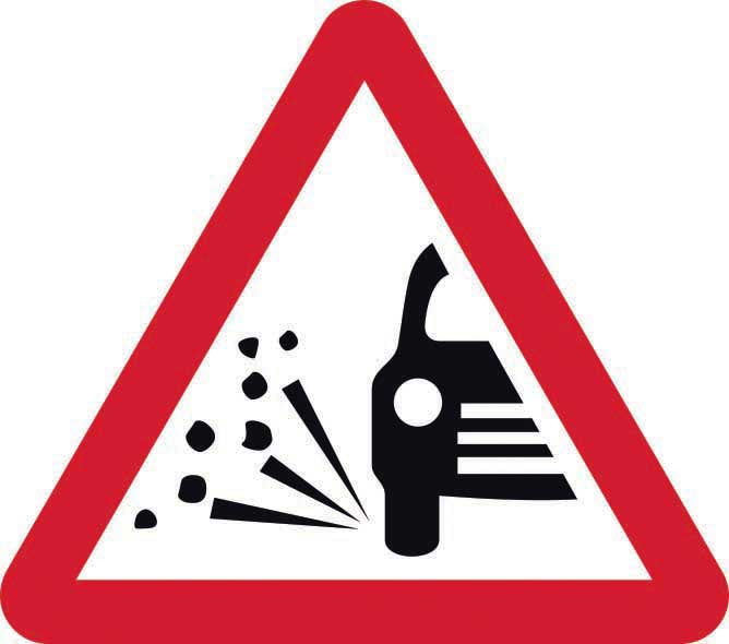 Loose Gravel Temporary Road Sign 600mm (6026935435435)