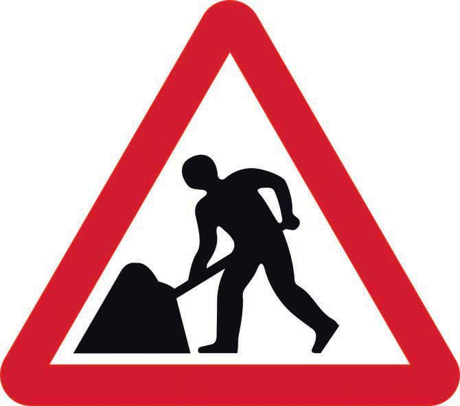 Men at Work Triangular Road Work Sign 600mm (6026935402667)