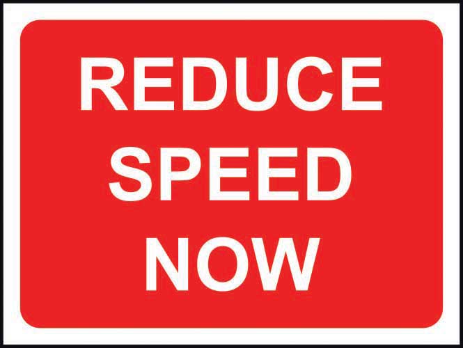 Reduce Speed Now Temporary Road Work Sign (6026937172139)