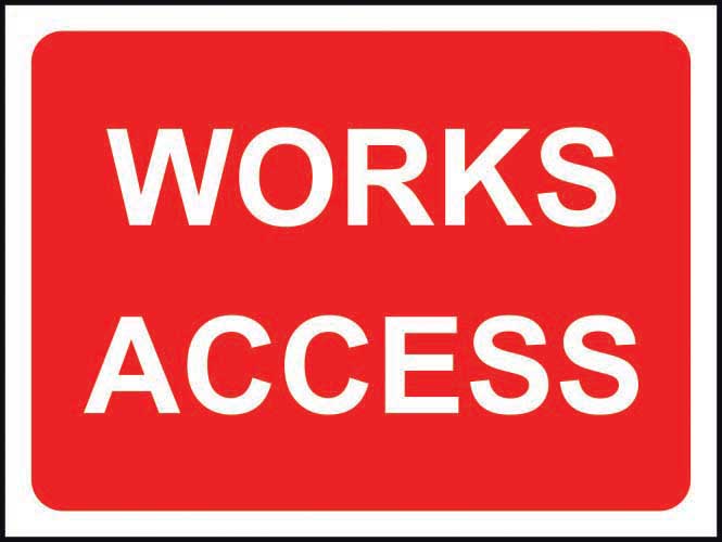 Works Access Temporary Road Work Sign (6026936484011)