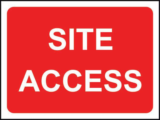 Site Access Temporary Road Work Sign (6026937335979)