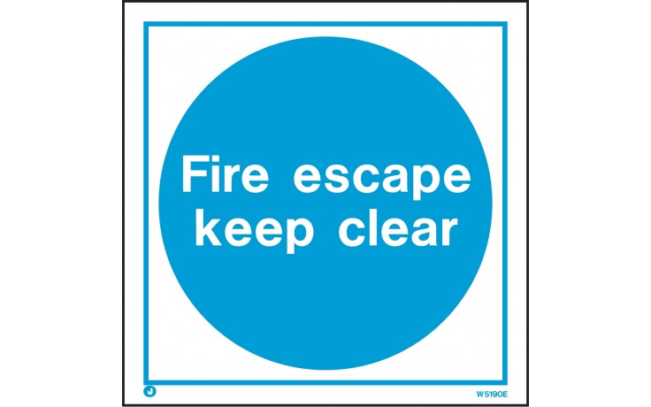 Fire Escape Keep Clear Signs (4807367000099)