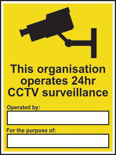 This Organisation Operates CCTV - Warning Sign with Details Box (6049221247147)