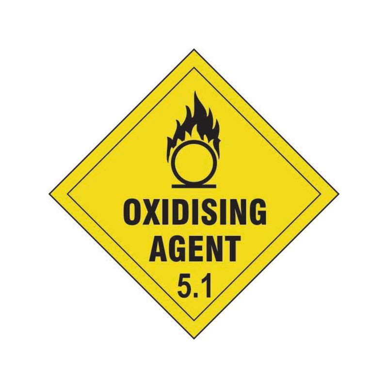Oxidising Agent Class 5.1 Hazard Sticker / Label (6048315932843)
