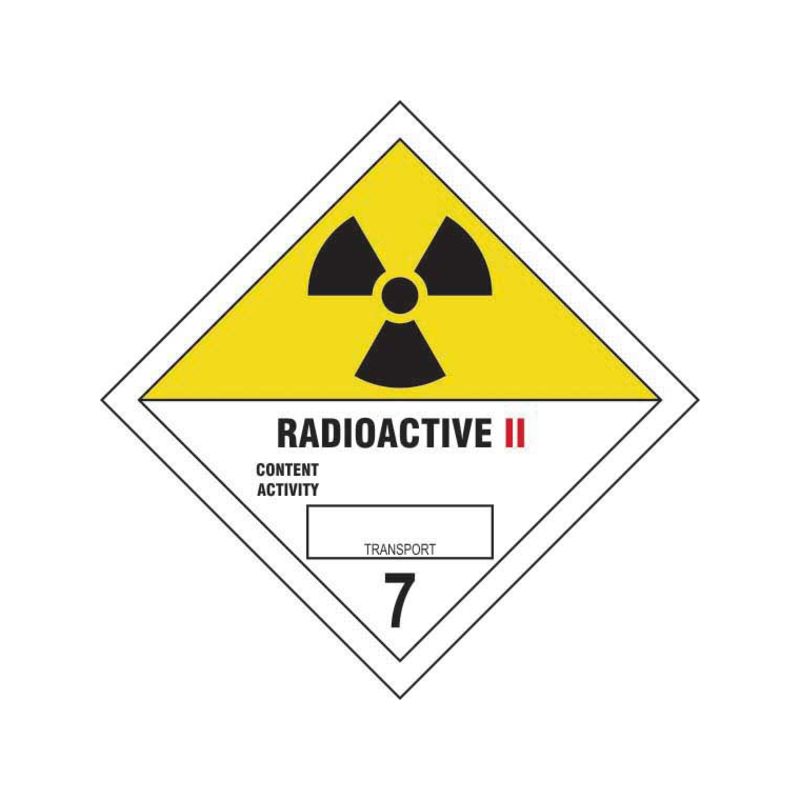 Radioactive II 7 Hazard Sticker / Label (6048316096683)