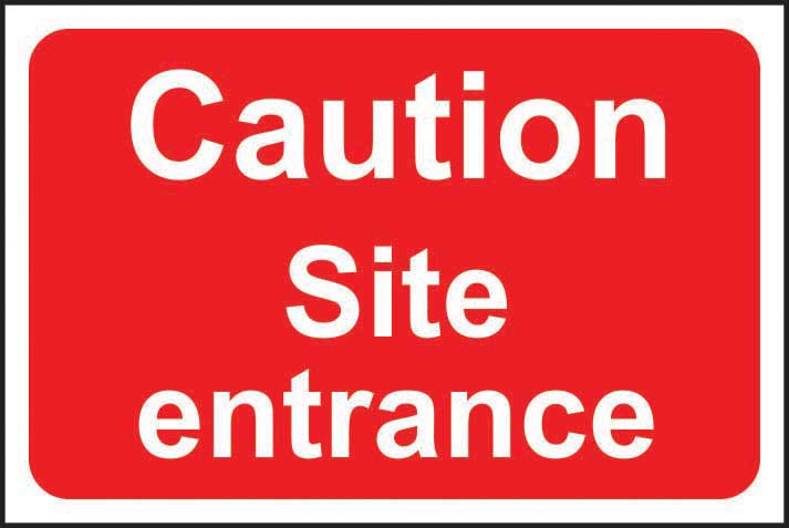 Caution Site Entrance Sign (6050197438635)