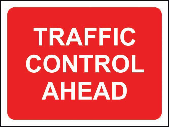 Traffic Control Ahead Temporary Road Work Sign (6026937041067)