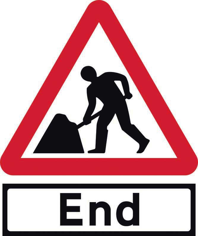 Roll-up Road Works Sign with End Plate (6026935763115)