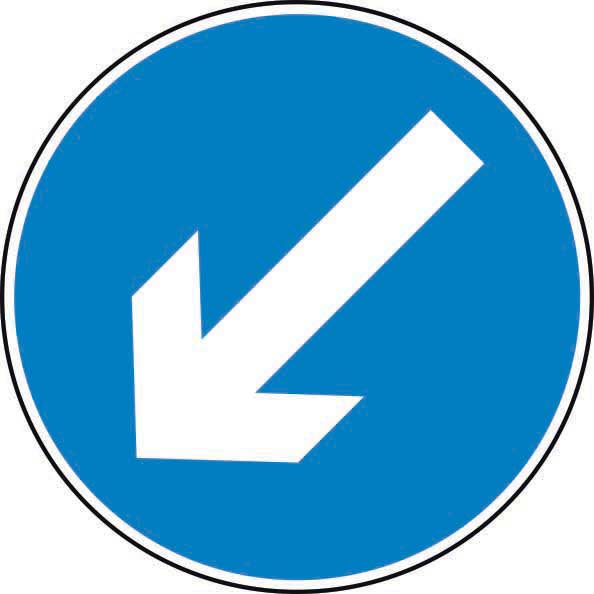 Roll-up Keep Left Temporary Sign (6026936123563)