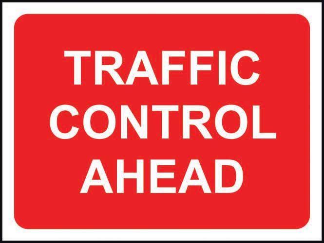 Roll-up Traffic Control Ahead Temporary Road Sign (6026936254635)