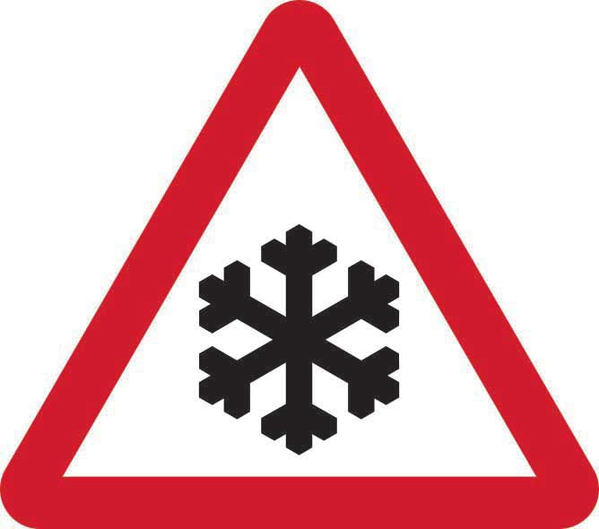 Risk of Ice Temporary Road Sign and Frame (6026936287403)