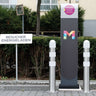EV Charger Protection Bollards (Galvanised Steel) in use