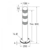 EV Charger Protection Bollards (Stainless Steel) dimensional drawing