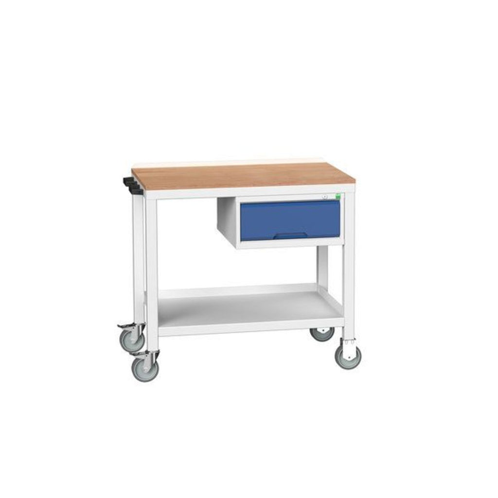 Verso mobile Workbench With 1 Drawer blue (6099397935275)