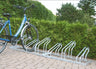 single sided outdoor cycle storage rack in use (4570300809251)