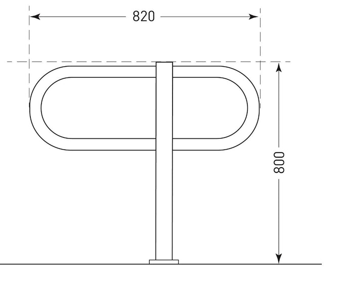 Tab Galvanised Surface Mounted Bicycle Stand (6122913333419)