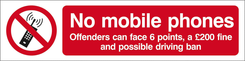 No Mobile Phones Sign for Vehicles (6048395165867)