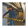 Black / Yellow Hazard Wall Mounted Belt Barriers in use (6560987316395)