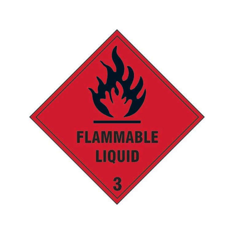 Flammable Liquid Class 3 Hazard Sticker / Label (6048315769003)