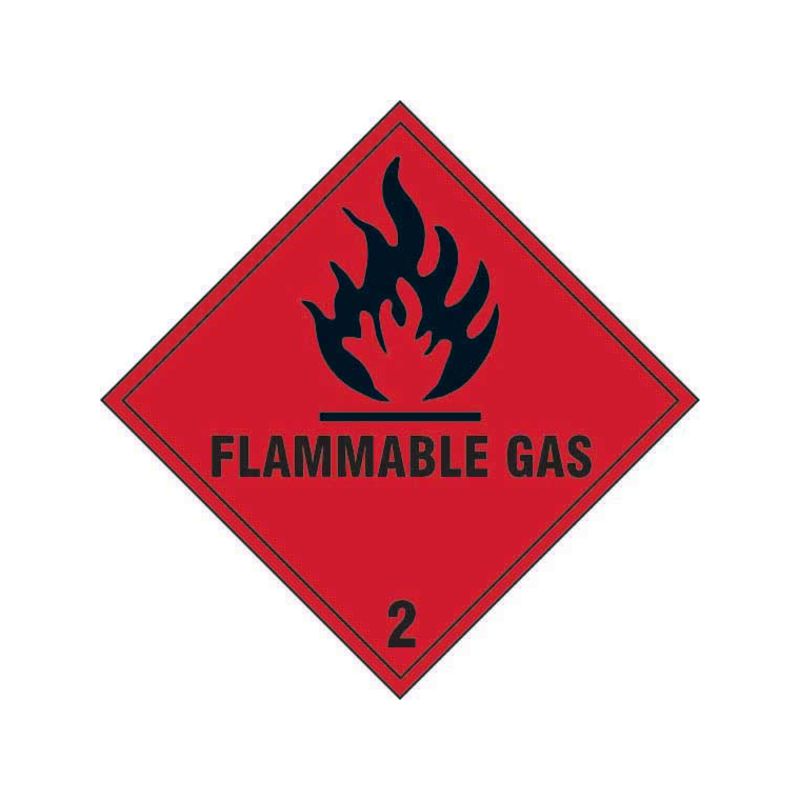 Flammable Gas Class 2 Hazard Sticker / Label (6048315736235)