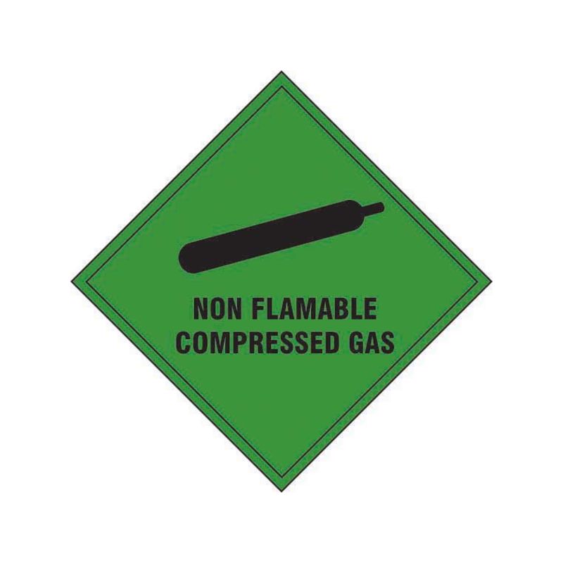 Non-Flammable Compressed Gas (Unclassed) Hazard Sticker / Label (6048315867307)