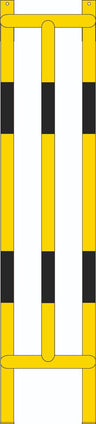 floor mounted vertical pipe protection barrier 150 cm high (4568104861731)