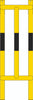 floor mounted vertical pipe protection barrier 100 cm high (4568104861731)