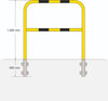 Removable Wall Mounted Pedestrian Safety Barrier measurements (4572925067299)