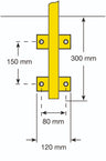 Permanent Wall Mounted Pedestrian Safety Barrier measurements (4572925034531)