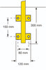 Permanent Wall Mounted Pedestrian Safety Barrier measurements (4572925034531)