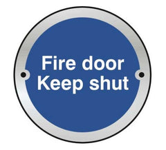 Fire Door Keep Shut Aluminium Door Disc (75mm Dia)