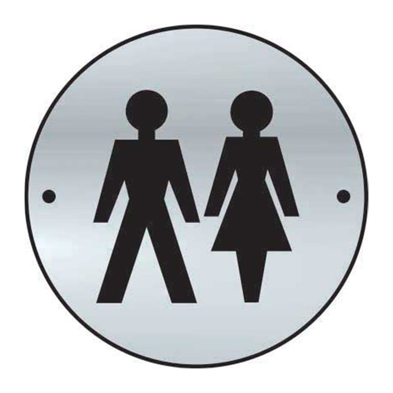 Unisex Toilet Aluminium Door Disc (75mm Dia) (6046939938987)