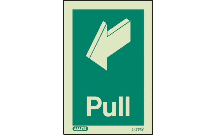 Fire Exit PULL Sign - Photoluminescent (4807309590563)