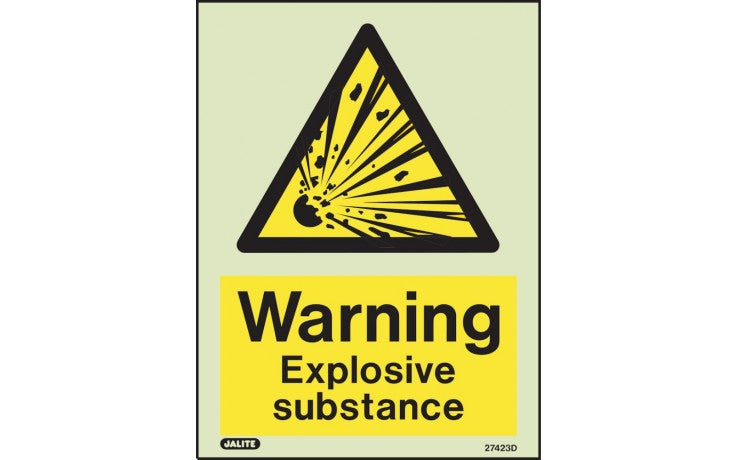 Explosive Substance Warning Signs - Photoluminescent (4807366803491)