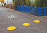 circular speed reduction bumps on road (4564240433187)