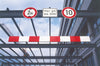 Aluminium Height Restriction Barriers - Red & White in use (4604965290019)