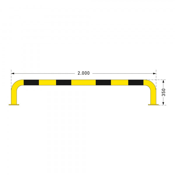 hoop barrier 35 cm high and 200 cm wide