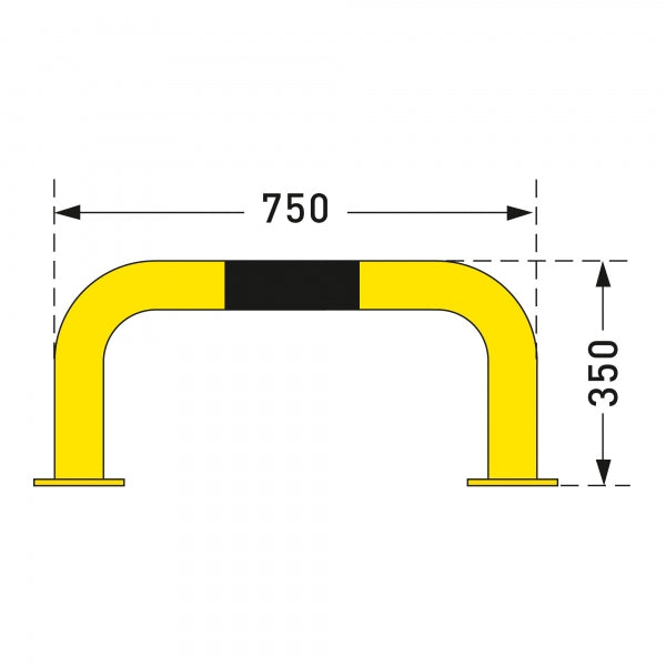 Indoor Warehouse Hoop Barriers (35cm High)