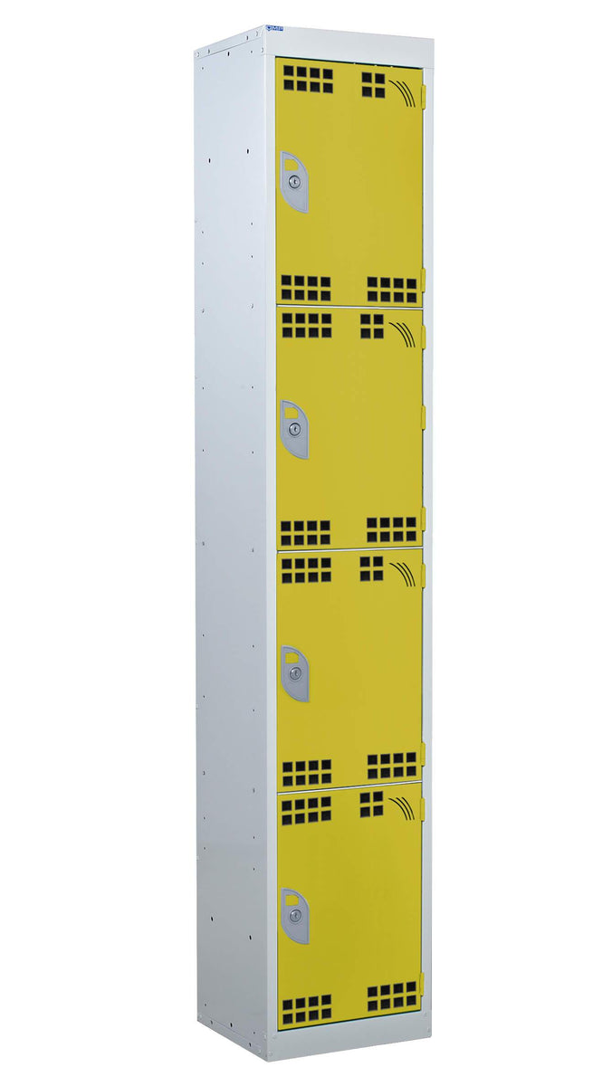 4 Compartment Tool Charging Locker - RCD Plug yellow (4459632951331)