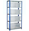 Eco Metal Shelving with 5 Shelves (265kg UDL) (4635473084451)