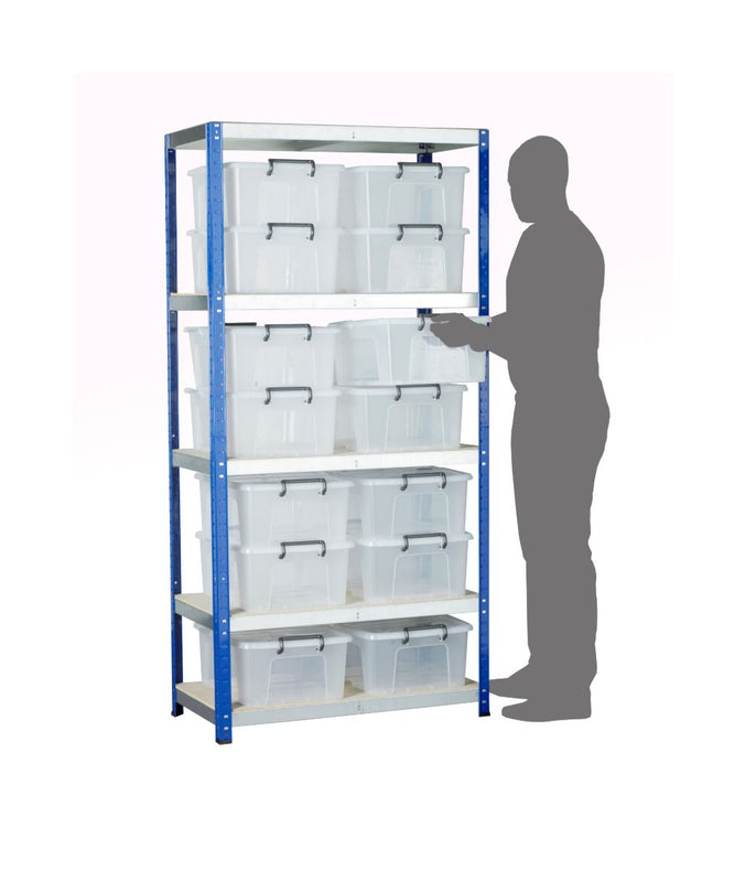 Eco Metal Shelving with 5 Shelves (265kg UDL) (4635473084451)