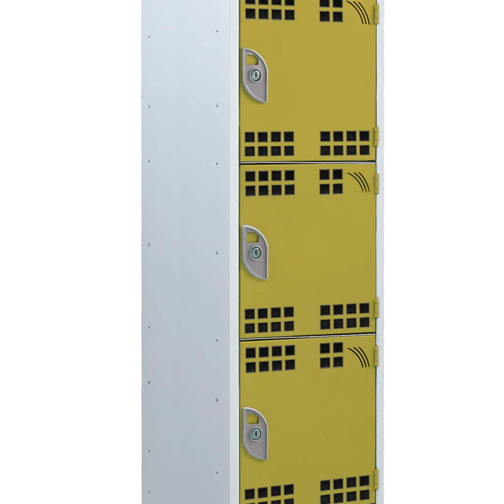5 Compartment Tool Charging Locker - Standard Plug yellow (4459632853027)
