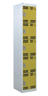 5 Compartment Tool Charging Locker - Standard Plug yellow (4459632853027)
