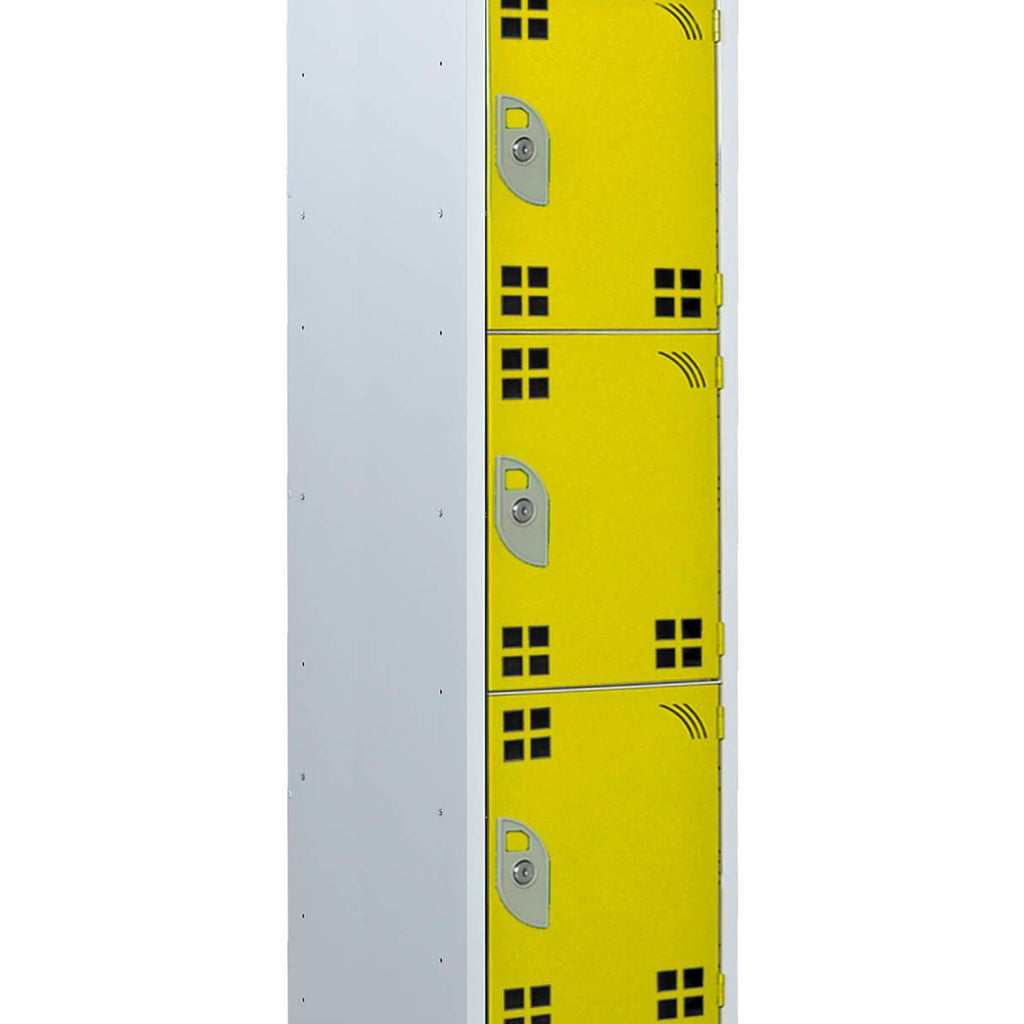 5 Compartment Tool Charging Locker - Standard Plug yellow (4459632853027)