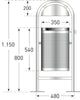 Stainless Steel Outdoor Litter Bins (5967916466347)