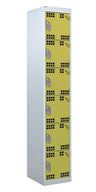 6 Compartment Tool Charging Locker - Standard Plug yellow (4459632885795)