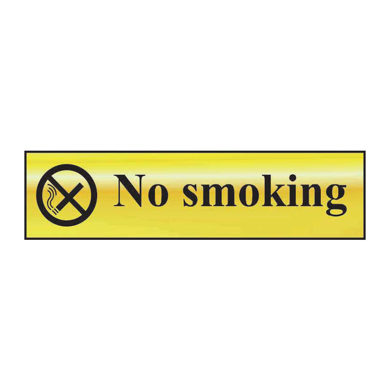 No Smoking - Gold or Silver Office Door Sign gold (6046938693803)