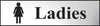 Ladies Toilet Door Sign - Single Polished Colour silver (6046939578539)