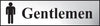 Gentlemen Toilet Door Sign - Single Polished Colour silver (6046939611307)
