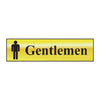 Gentlemen Toilet Door Sign - Single Polished Colour gold (6046939611307)